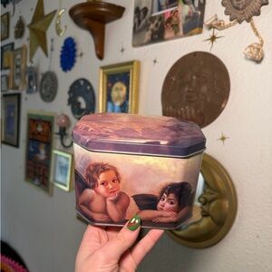 Angel Cherub Design Tin Box